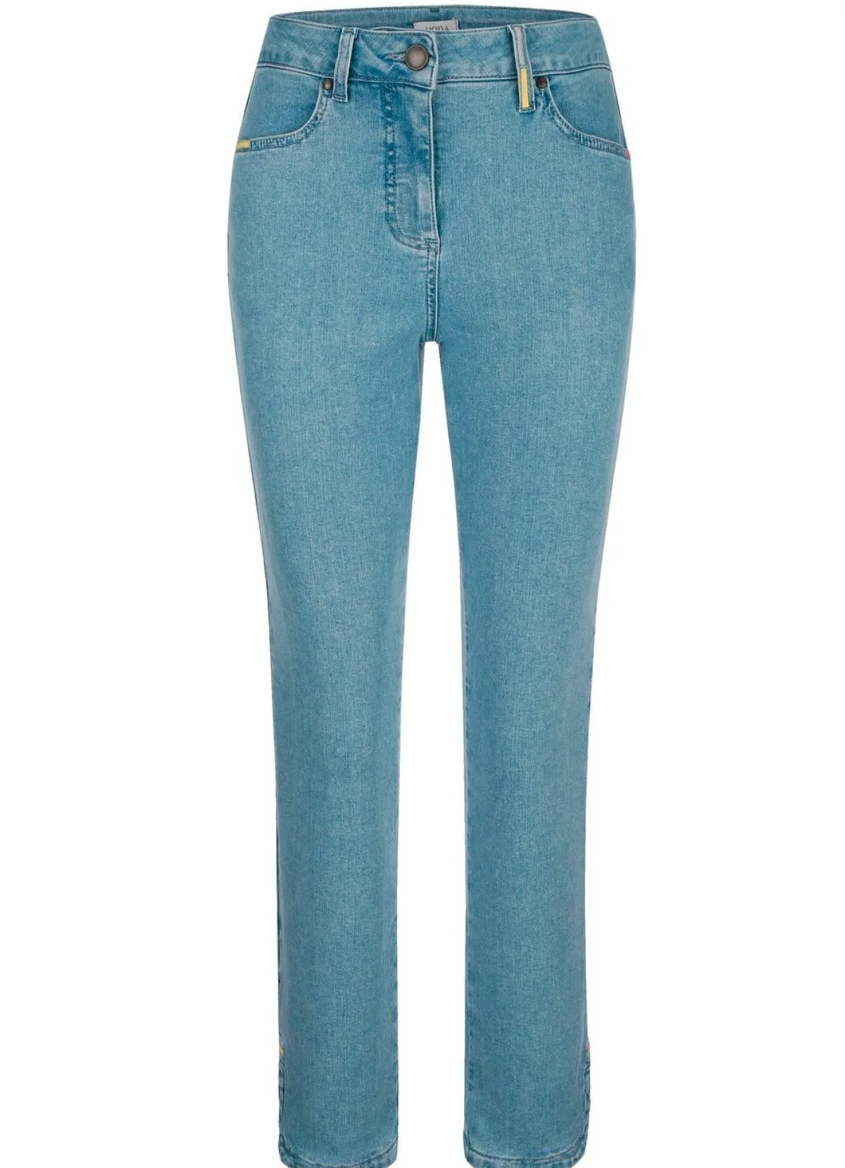 BADER Knöchellange Jeans in 5-Pocket-Form HELLBLAU