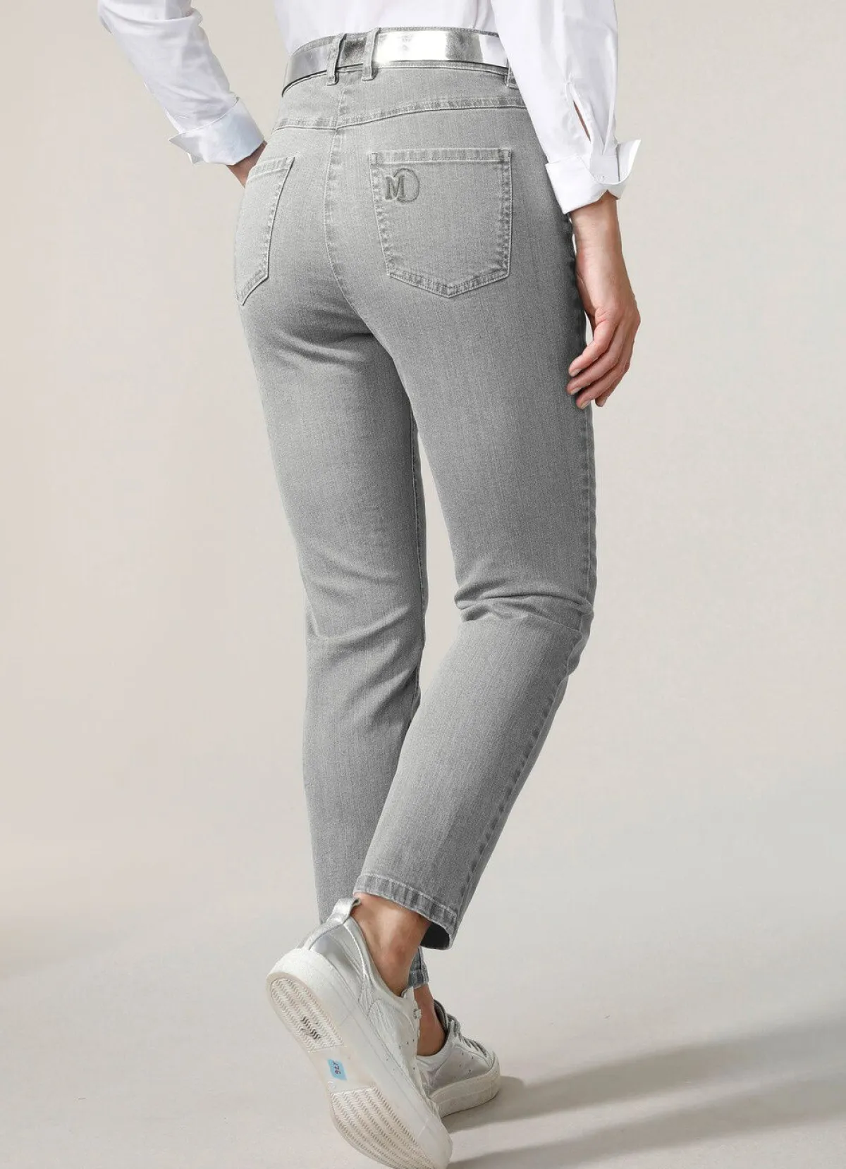 Outlet BADER Knöchellange Jeans in 5-Pocket-Form GRAU