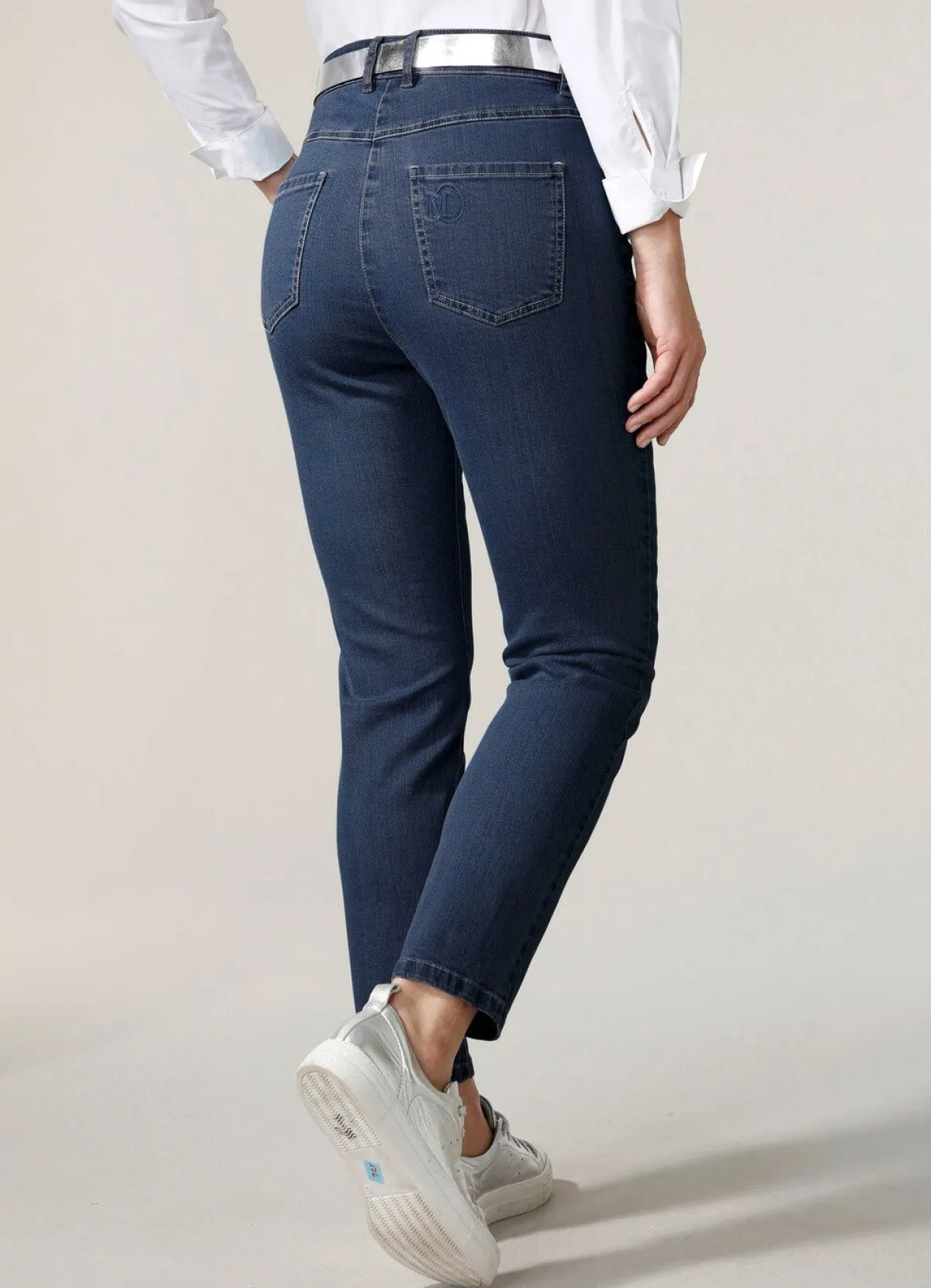 Clearance BADER Knöchellange Jeans in 5-Pocket-Form DUNKELBLAU