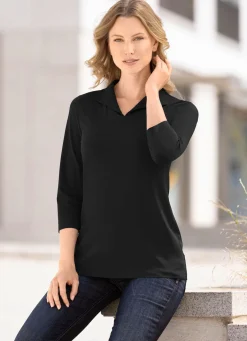 Discount KLAUS MODELLE MADE IN GERMANY Kombifreundliches Poloshirt SCHWARZ