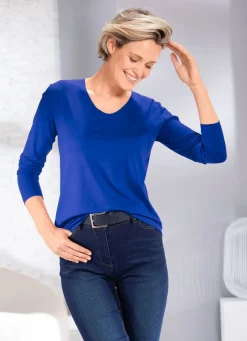 Hot KLAUS MODELLE MADE IN GERMANY Kombifreundliches Shirt in 3 Farben ROYALBLAU