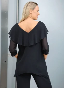 Clearance BADER Kombination, 2 tlg. mit funkelnden Zierperlen SCHWARZ