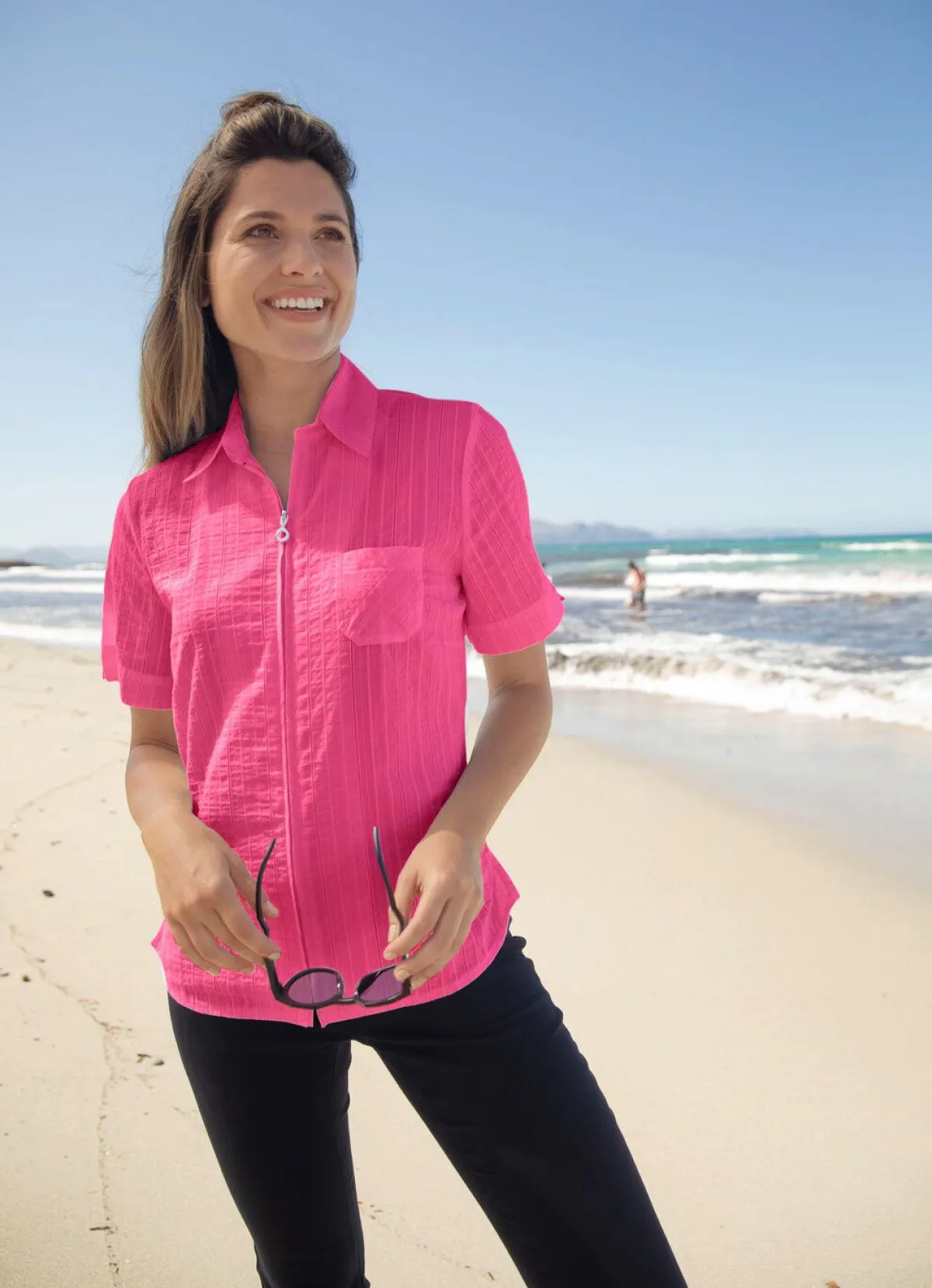 New BADER Kombistarke Blusenjacke PINK