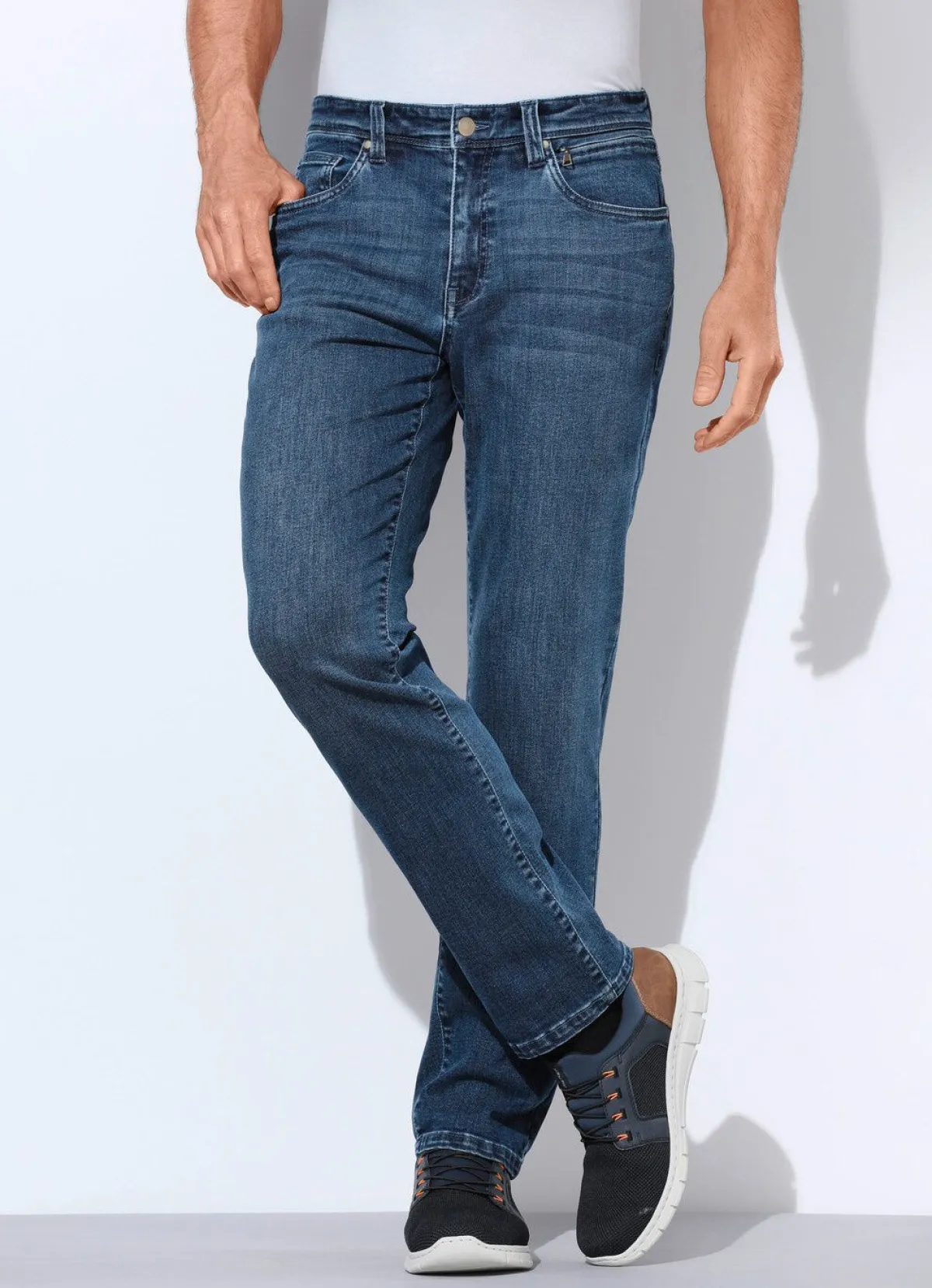 BADER Komfortable Superstretch-Jeans in 3 Farben JEANSBLAU