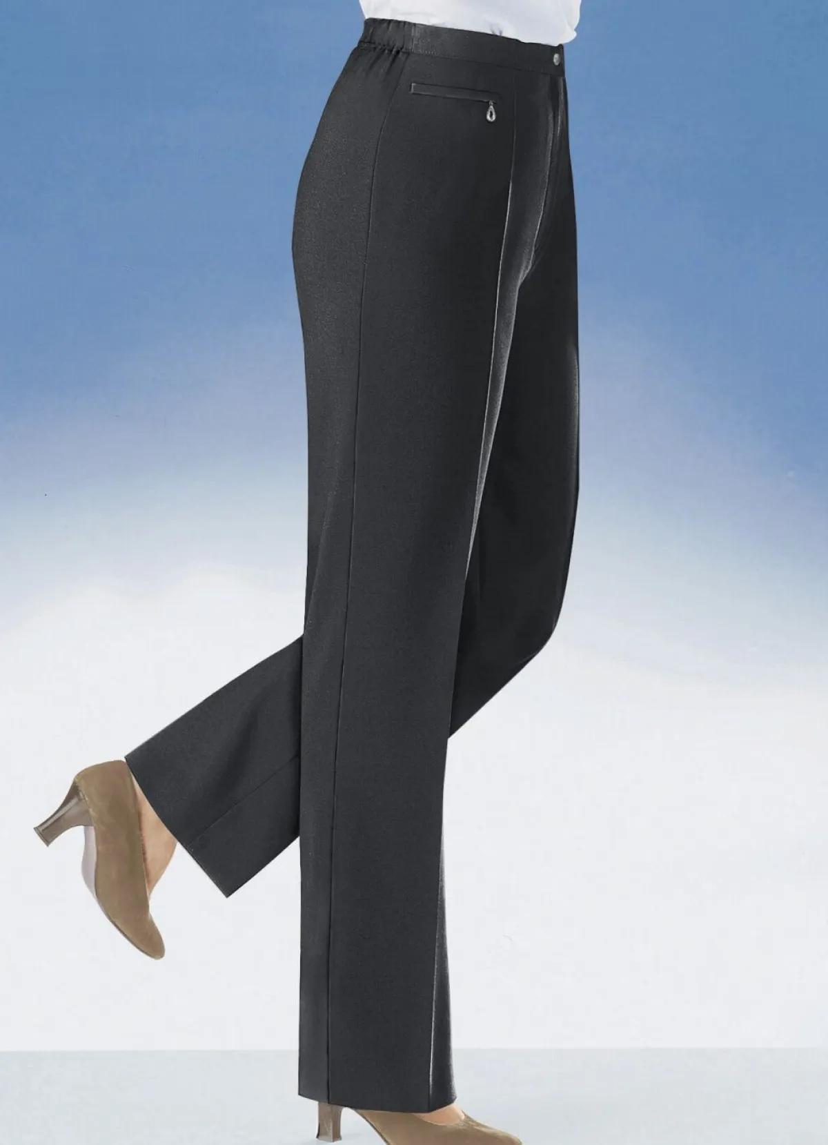 Clearance KLAUS MODELLE MADE IN GERMANY Komforthose für jeden Anlass in 8 Farben SCHWARZ