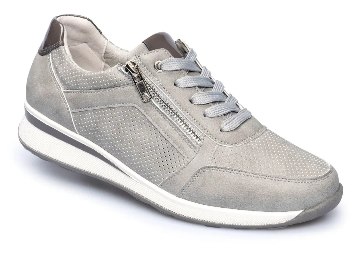 Clearance BADER Komfort-Sneaker mit zusätzlicher Einlegesohle aus Kunstfell GRAU