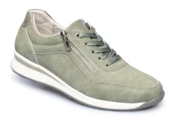 New BADER Komfort-Sneaker mit zusätzlicher Einlegesohle aus Kunstfell GRÜN