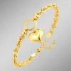 New BADER Kordel-Armband mit Herz-Anhänger