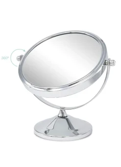 Hot BADER Kosmetik-Spiegel mit stabilem Metallgehäuse SILBER