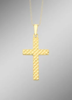 Outlet BADER Kreuz-Anhänger mit Diamantmuster