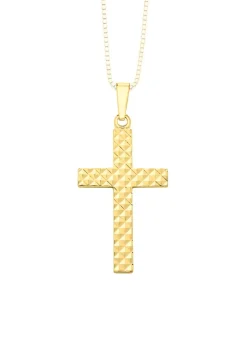 Outlet BADER Kreuz-Anhänger mit Diamantmuster