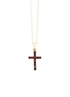 New BADER Kreuz-Anhänger mit Granat