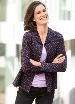 Outlet BADER Kurzjacke schwarz-lila-rosé-bleu