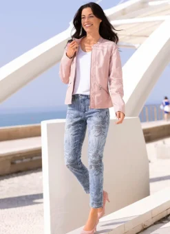 Clearance laurakent Kurzjacke mit kleinem Stehkragen ROSÉ