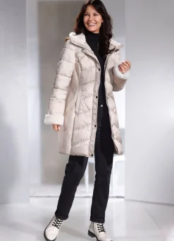 Best BADER Kurzmantel in aktuellem Materialmix BEIGE