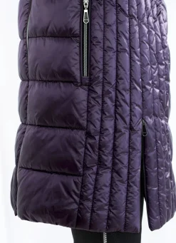 Best BADER Kurzmantel mit Längssteppung seitlich AUBERGINE