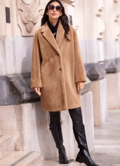Discount Stilschmiede Kurzmantel mit Schubtaschen CAMEL