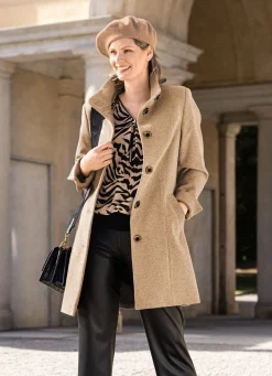 Sale BADER Kurzmantel mit Stehkragen CAMEL