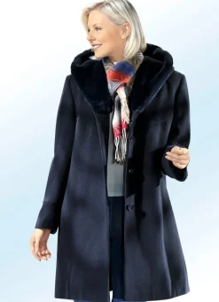 Hot BADER Kurzmantel mit fester Kapuze NAVY