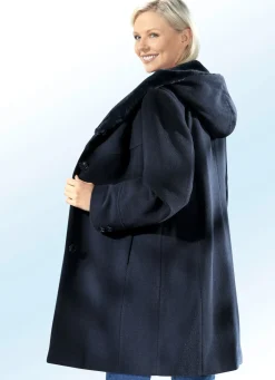 Hot BADER Kurzmantel mit fester Kapuze NAVY