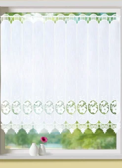 BADER Kurzstore mit Blumen in Macramé-Spitze WEISS