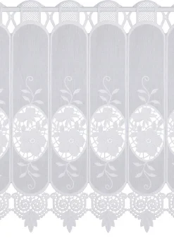 BADER Kurzstore mit Blumen in Macramé-Spitze WEISS