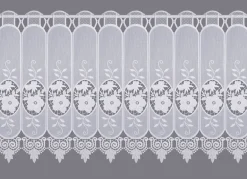 BADER Kurzstore mit Blumen in Macramé-Spitze WEISS