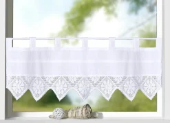 Hot BADER Kurzstore mit feinster Häkelspitze WEISS