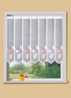 Hot BADER Kurzstore mit herbstlichem Blättermotiv WEISS-TERRA