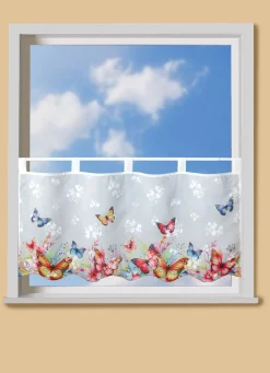Outlet BADER Kurzstore mit Schmetterlings- und Blumenmotiven ECRU-BUNT