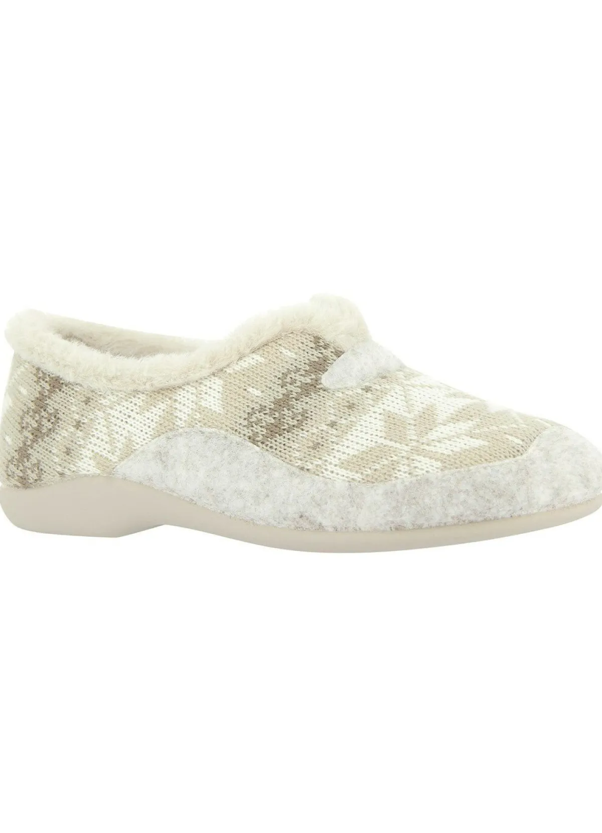 Best BADER Kuschelige Hausschuhe mit herausnehmbarem Fußbett CREME
