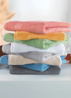 Clearance BADER Kuschelige Frottier-Serie mit Bordüre GELB