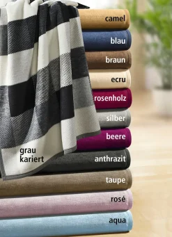 Hot BADER Kuschelig-weiche Schlafdecke Cotton Home BLAU
