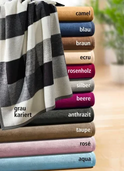 Hot BADER Kuschelig-weiche Schlafdecke Cotton Home CAMEL