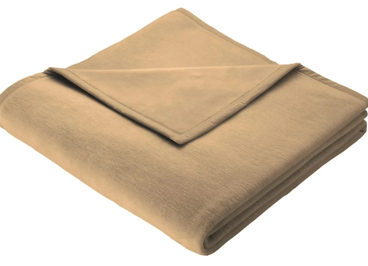 Hot BADER Kuschelig-weiche Schlafdecke Cotton Home CAMEL