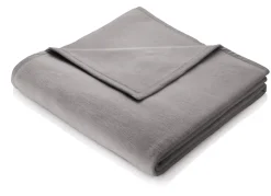Outlet BADER Kuschelig-weiche Schlafdecke Cotton Home GRAU