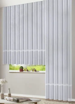 New BADER Langstore mit eingewebten Glanzstreifen WEISS