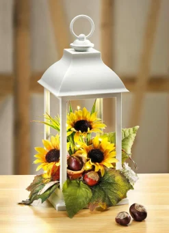 Sale BADER Laterne mit Beleuchtung WEISS