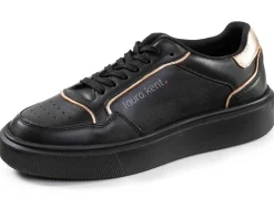 Discount laurakent , trendige Damen-Sneaker, Weite H, mit herausnehmbarem Fußbett SCHWARZ