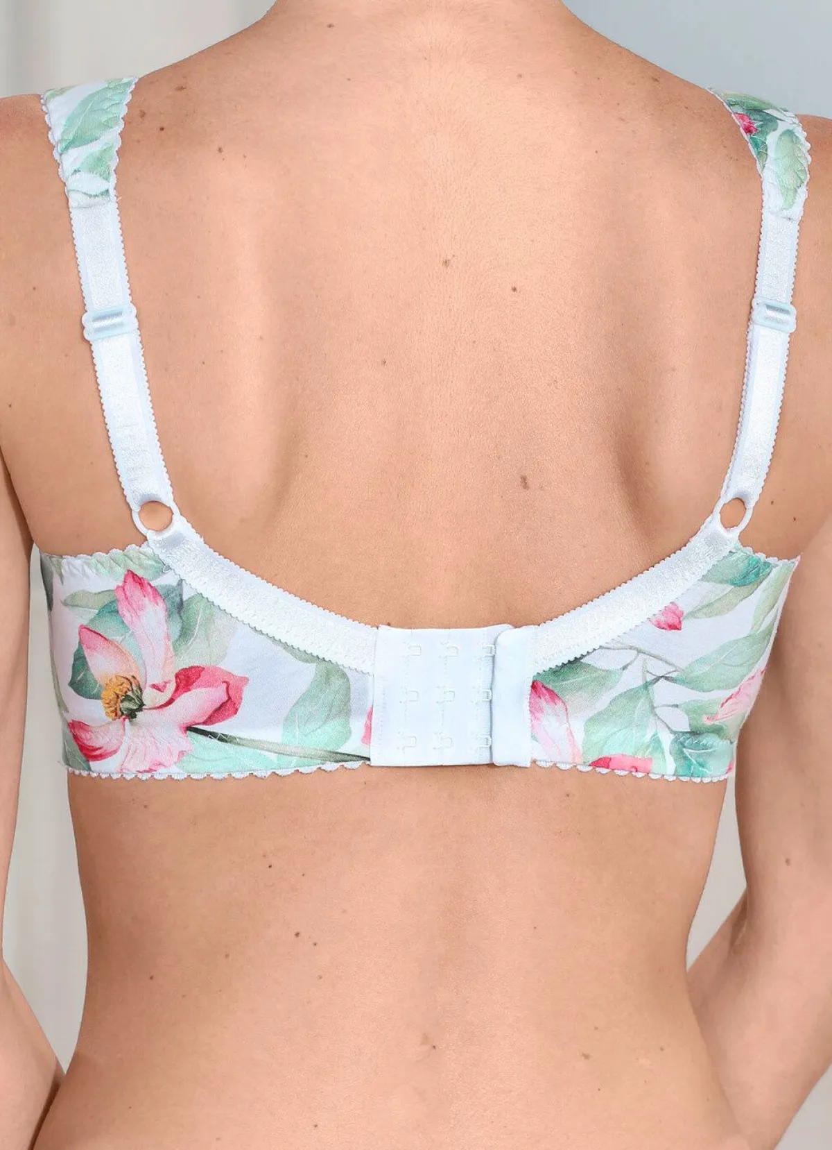 Discount LAURINA BH mit buntem Floraldessin WEISS-GRÜN-BUNT
