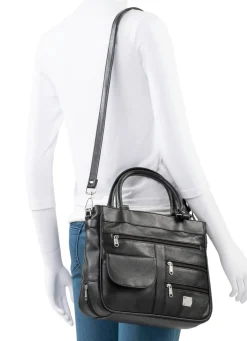 Clearance LAURINA , Damen, Tasche, mit abnehmbarer, verstellbarer Umhängeriemen SCHWARZ