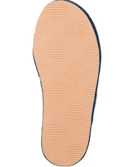New LAURINA , gefütterte Damen-Hausschuhe, mit Schurwolle BLAU