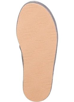 Outlet LAURINA , gefütterte Damen-Hausschuhe, mit Schurwolle HELLTAUPE