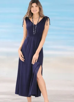 Clearance LAURINA Kleid mit raffbaren Trägern MARINE