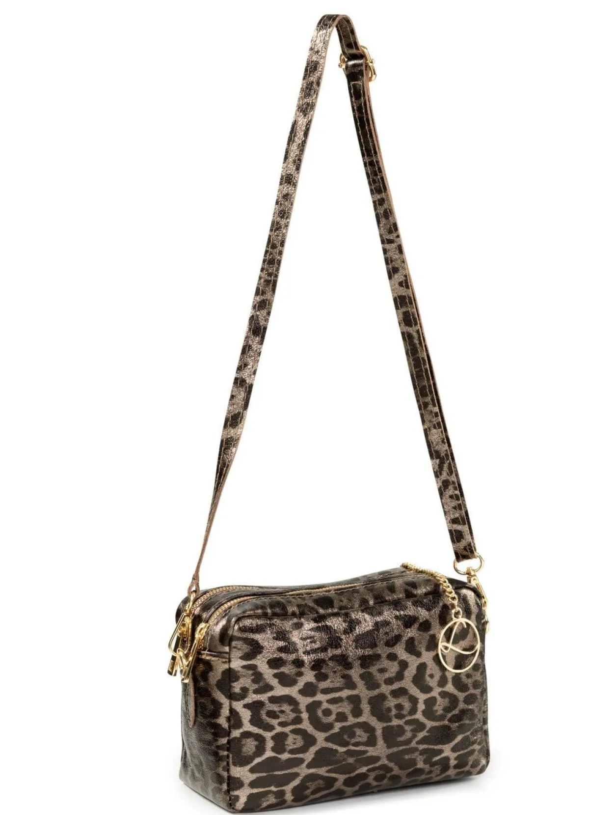 LAURINA , Mini-Tasche, Damen, mit abnehmbarem, verstellbarem Umhängeriemen BRONZE-LEO
