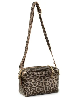LAURINA , Mini-Tasche, Damen, mit abnehmbarem, verstellbarem Umhängeriemen BRONZE-LEO
