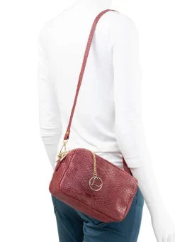 Discount LAURINA , Mini-Tasche, Damen, mit abnehmbarem, verstellbarem Umhängeriemen BORDEAUX