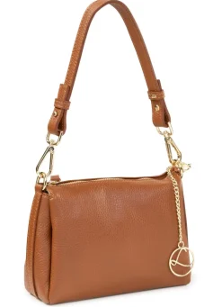 Outlet LAURINA , Mini-Tasche, Damen, mit abnehmbarem, verstellbarem Umhängeriemen COGNAC