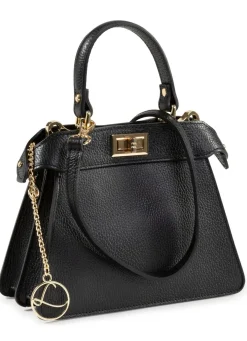 Clearance LAURINA , Mini-Tasche, Damen, mit abnehmbarem, verstellbarem Umhängeriemen SCHWARZ