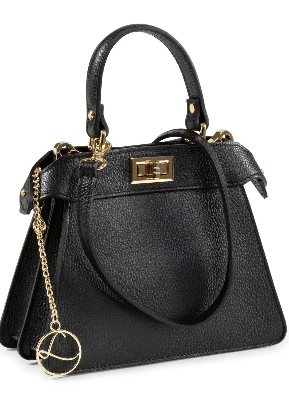 Clearance LAURINA , Mini-Tasche, Damen, mit abnehmbarem, verstellbarem Umhängeriemen SCHWARZ